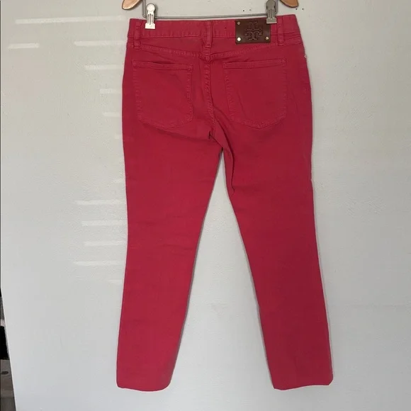 NWT Tory Burch Ivy Mid Rise Pink Jeans - Picture 2 of 4